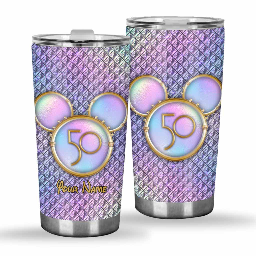 Personalized 50th Anniversary Mouse Tumbler Custom Name Gift Tumbler GradoCreations