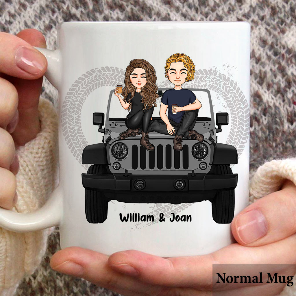 Personalized Couple Car Mug Custom Name 11oz Gift for Anniversary Mug GradoCreations