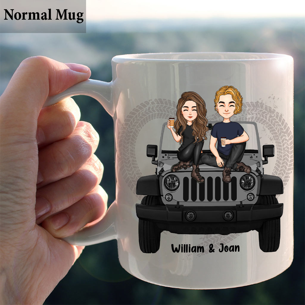 Personalized Couple Car Mug Custom Name 11oz Gift for Anniversary Mug GradoCreations