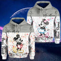 Personalized Couple Mouse Hoodies Custom Name Gift for Him & Her All Over Shirt GradoCreations