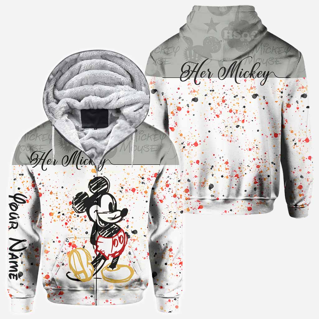 Personalized Couple Mouse Hoodies Custom Name Gift for Him & Her All Over Shirt GradoCreations