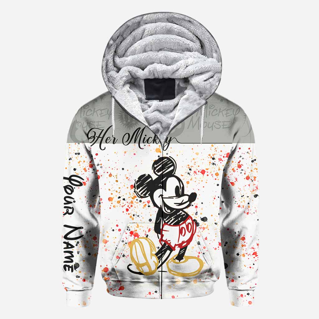 Personalized Couple Mouse Hoodies Custom Name Gift for Him & Her All Over Shirt GradoCreations