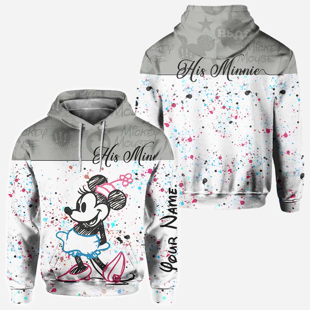 Personalized Couple Mouse Hoodies Custom Name Gift for Him & Her All Over Shirt GradoCreations