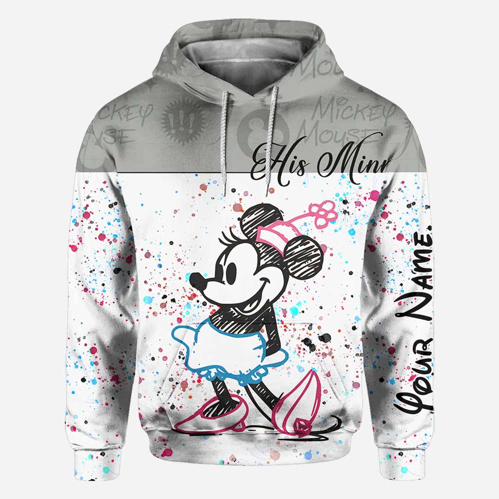 Personalized Couple Mouse Hoodies Custom Name Gift for Him & Her All Over Shirt GradoCreations
