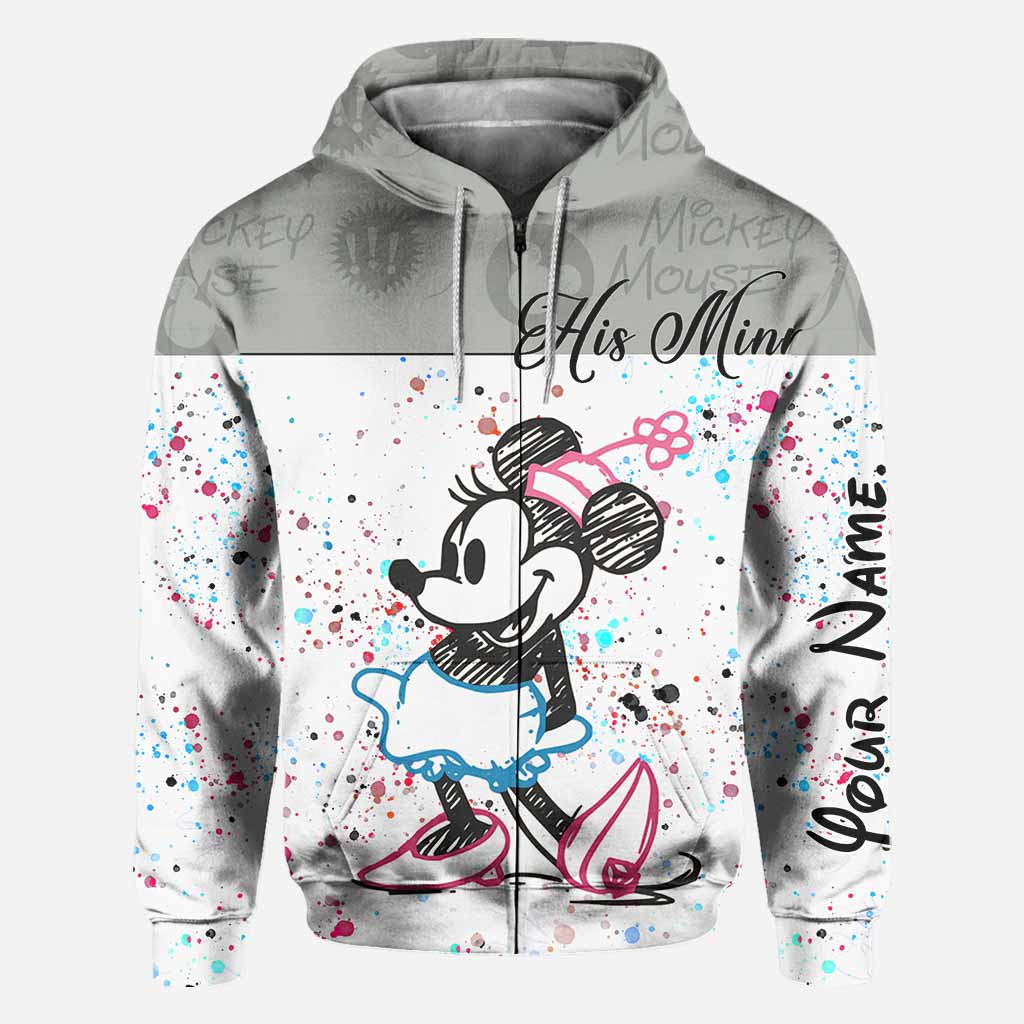 Personalized Couple Mouse Hoodies Custom Name Gift for Him & Her All Over Shirt GradoCreations