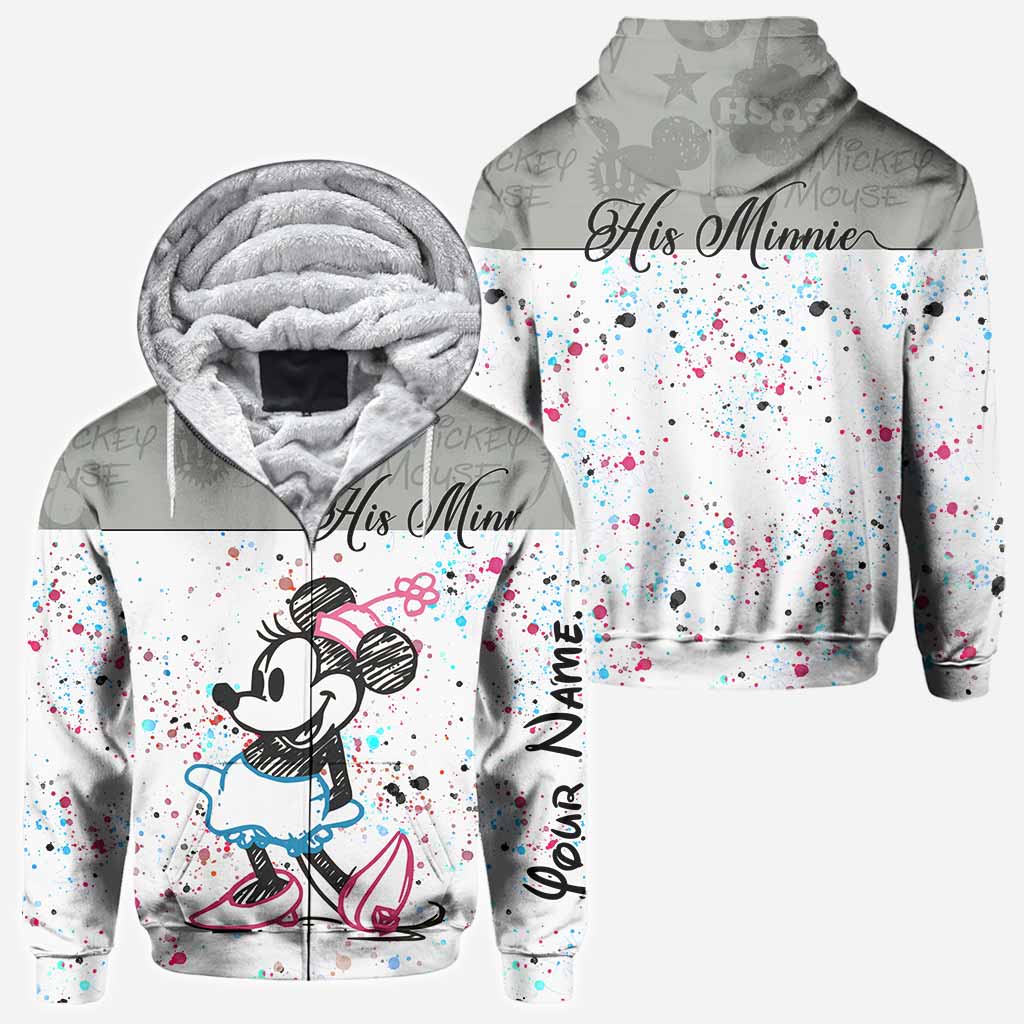 Personalized Couple Mouse Hoodies Custom Name Gift for Him & Her All Over Shirt GradoCreations