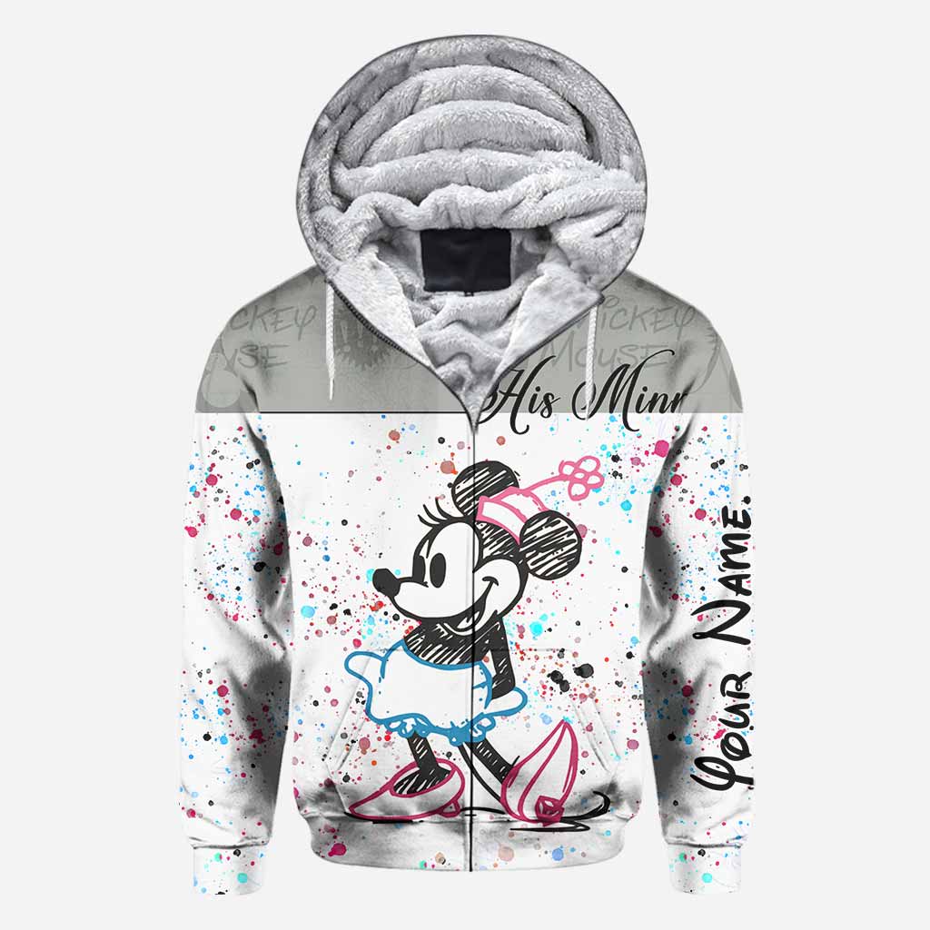 Personalized Couple Mouse Hoodies Custom Name Gift for Him & Her All Over Shirt GradoCreations