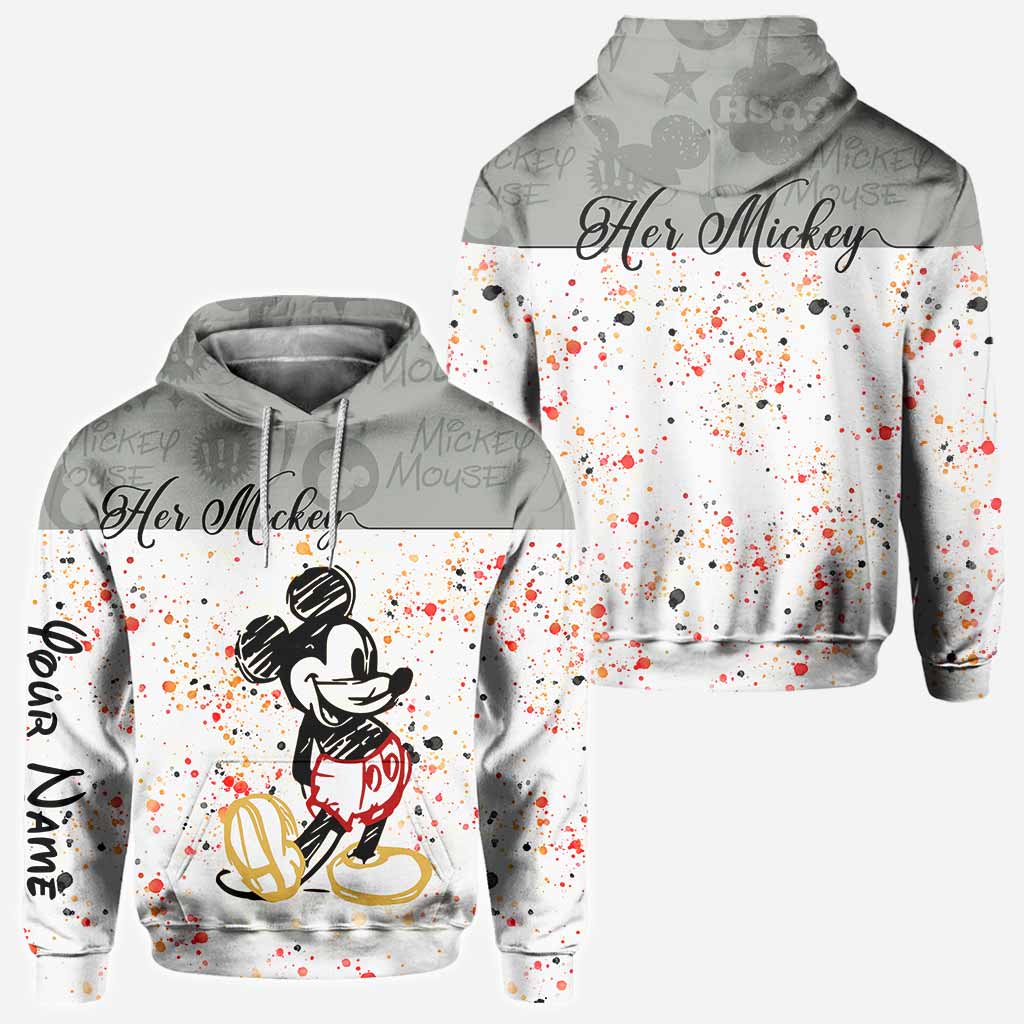 Personalized Couple Mouse Hoodies Custom Name Gift for Him & Her All Over Shirt GradoCreations