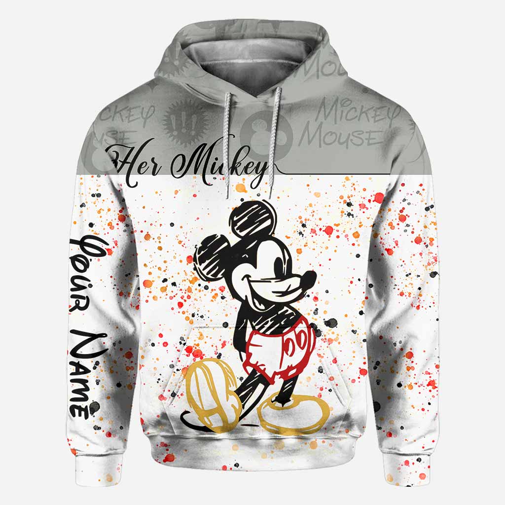 Personalized Couple Mouse Hoodies Custom Name Gift for Him & Her All Over Shirt GradoCreations
