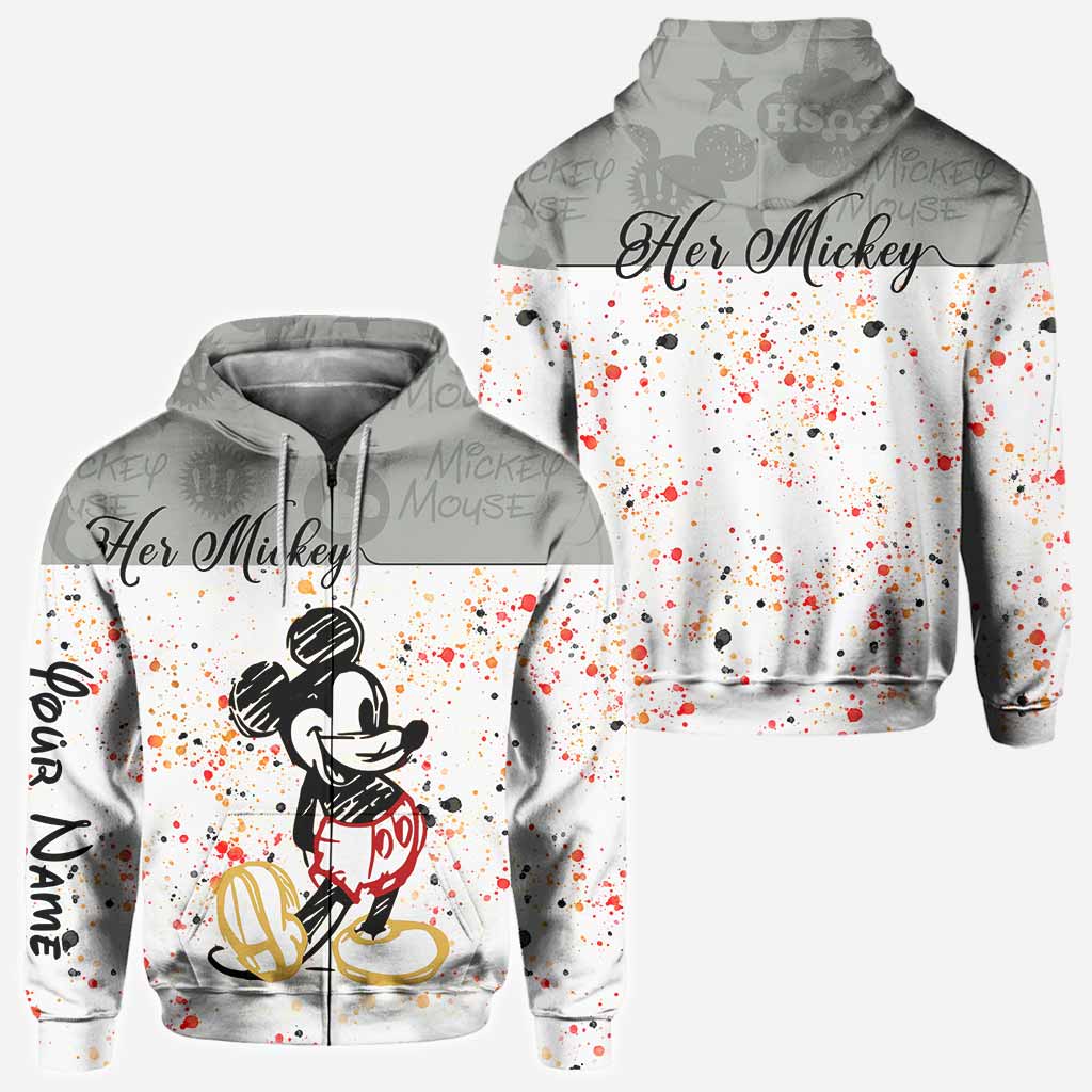 Personalized Couple Mouse Hoodies Custom Name Gift for Him & Her All Over Shirt GradoCreations