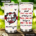 Personalized Couple Tumbler with Love Quote Custom Name Gift Tumbler GradoCreations