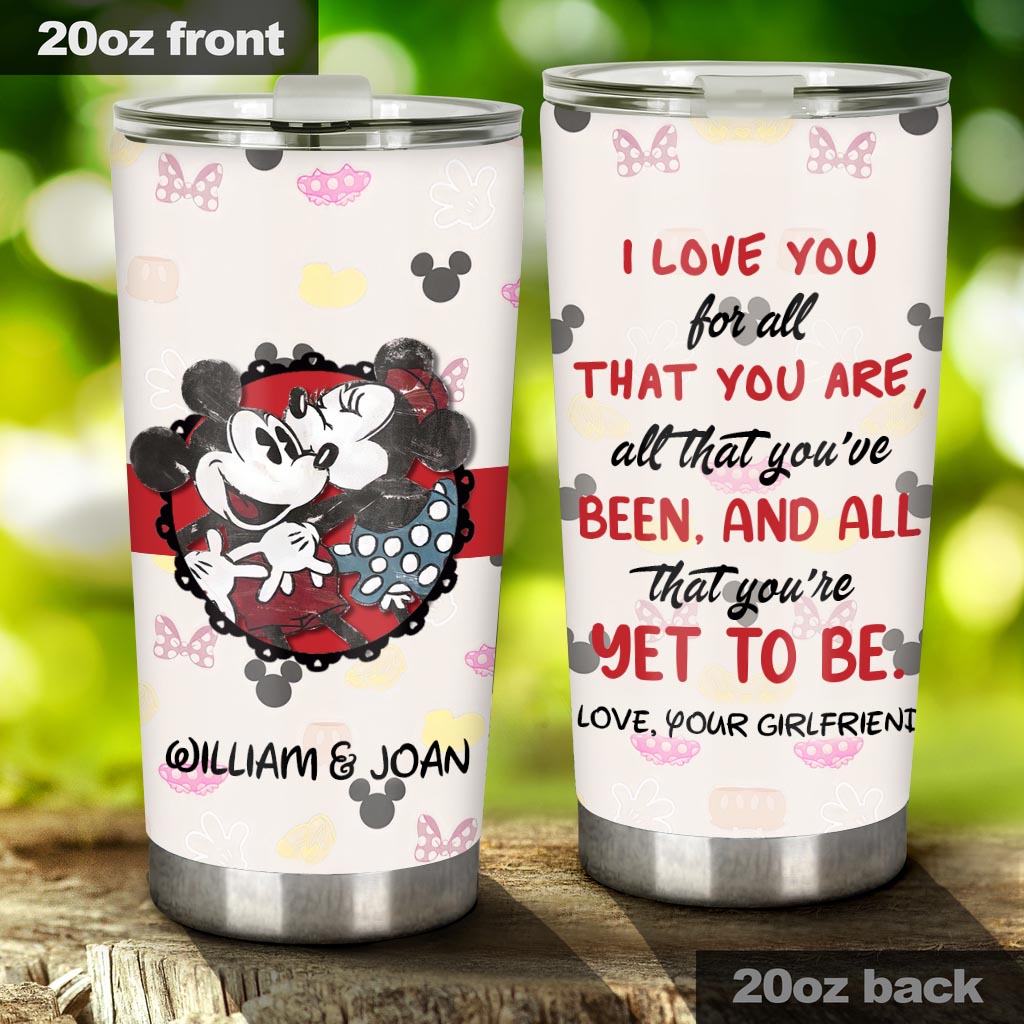 Personalized Couple Tumbler with Love Quote Custom Name Gift Tumbler GradoCreations