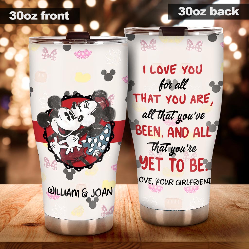 Personalized Couple Tumbler with Love Quote Custom Name Gift Tumbler GradoCreations