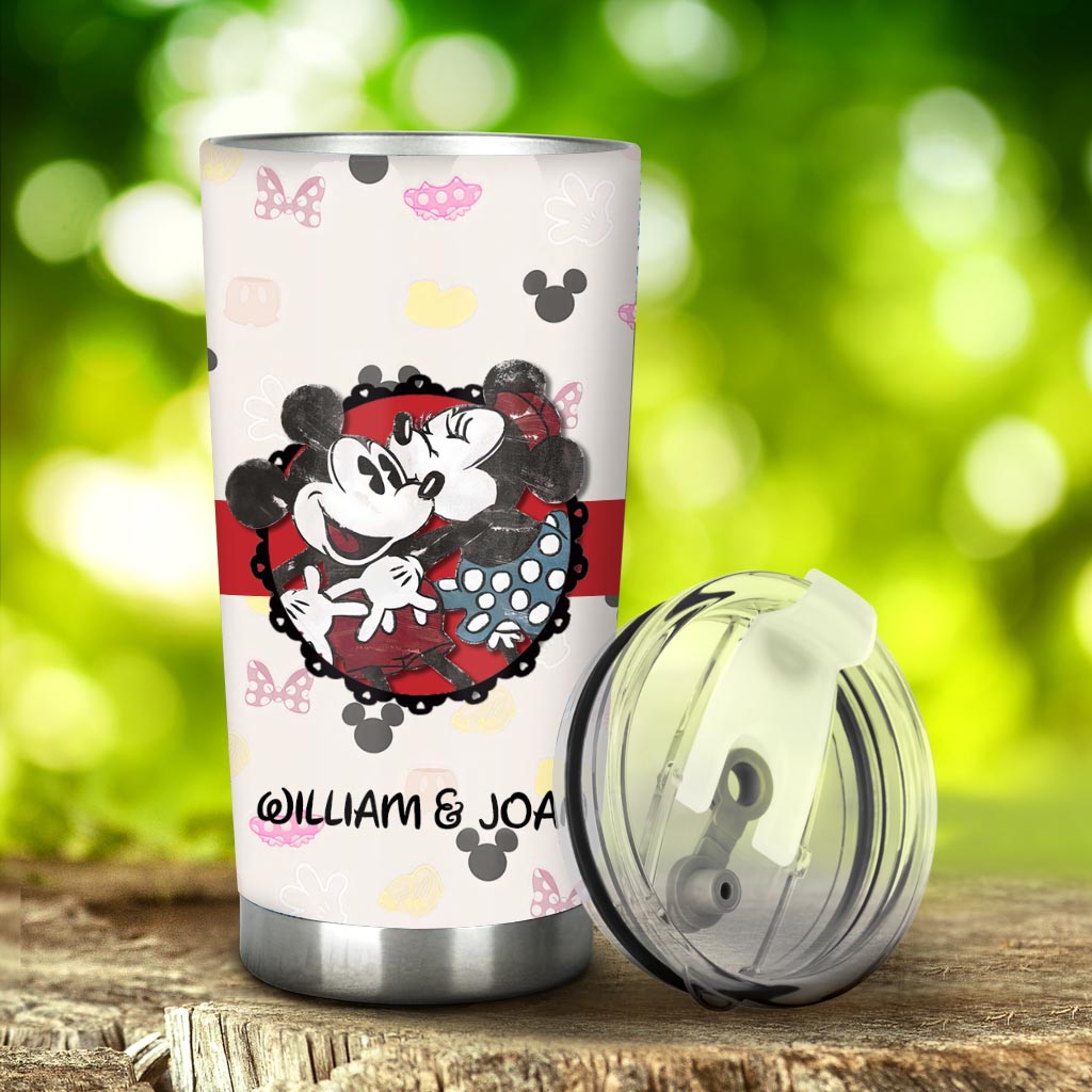 Personalized Couple Tumbler with Love Quote Custom Name Gift Tumbler GradoCreations