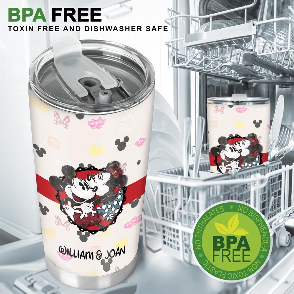 Personalized Couple Tumbler with Love Quote Custom Name Gift Tumbler GradoCreations