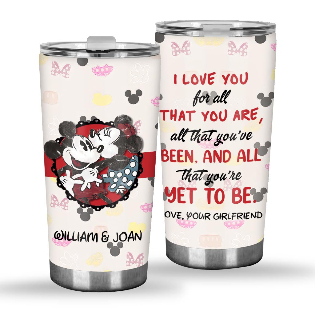 Personalized Couple Tumbler with Love Quote Custom Name Gift Tumbler GradoCreations