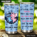 Personalized Couple Tumbler Custom Name Love Quote Gift Tumbler GradoCreations