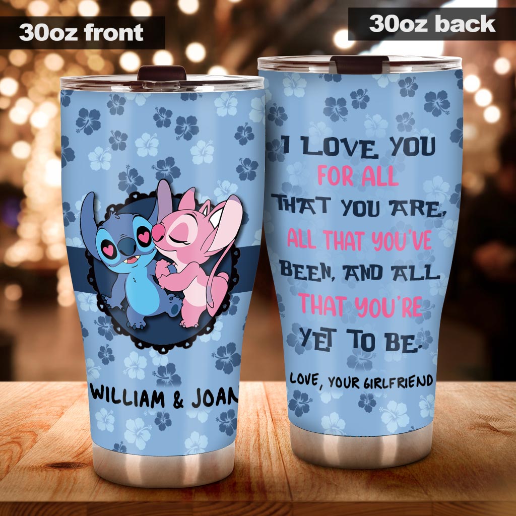 Personalized Couple Tumbler Custom Name Love Quote Gift Tumbler GradoCreations