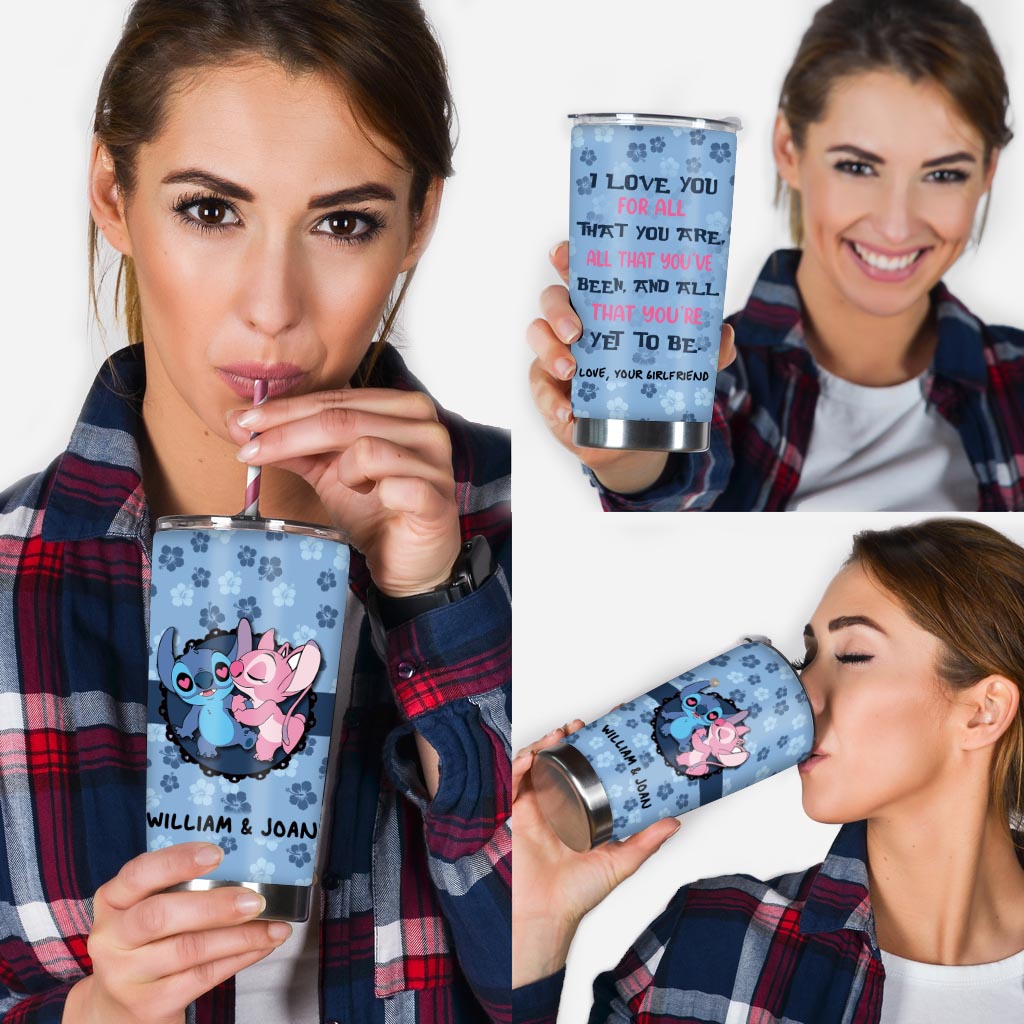 Personalized Couple Tumbler Custom Name Love Quote Gift Tumbler GradoCreations