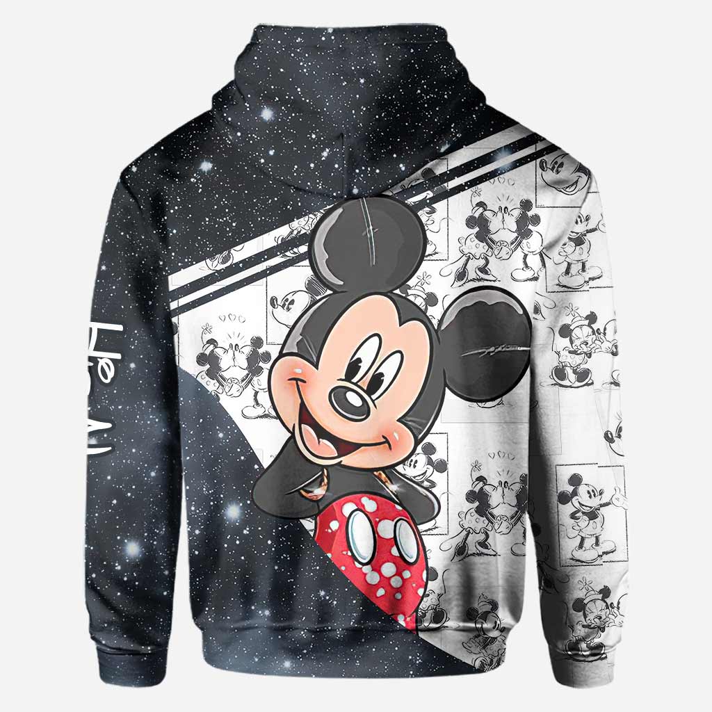 Personalized Couple Mouse Hoodies Custom Names Unique Gift All Over Shirt GradoCreations