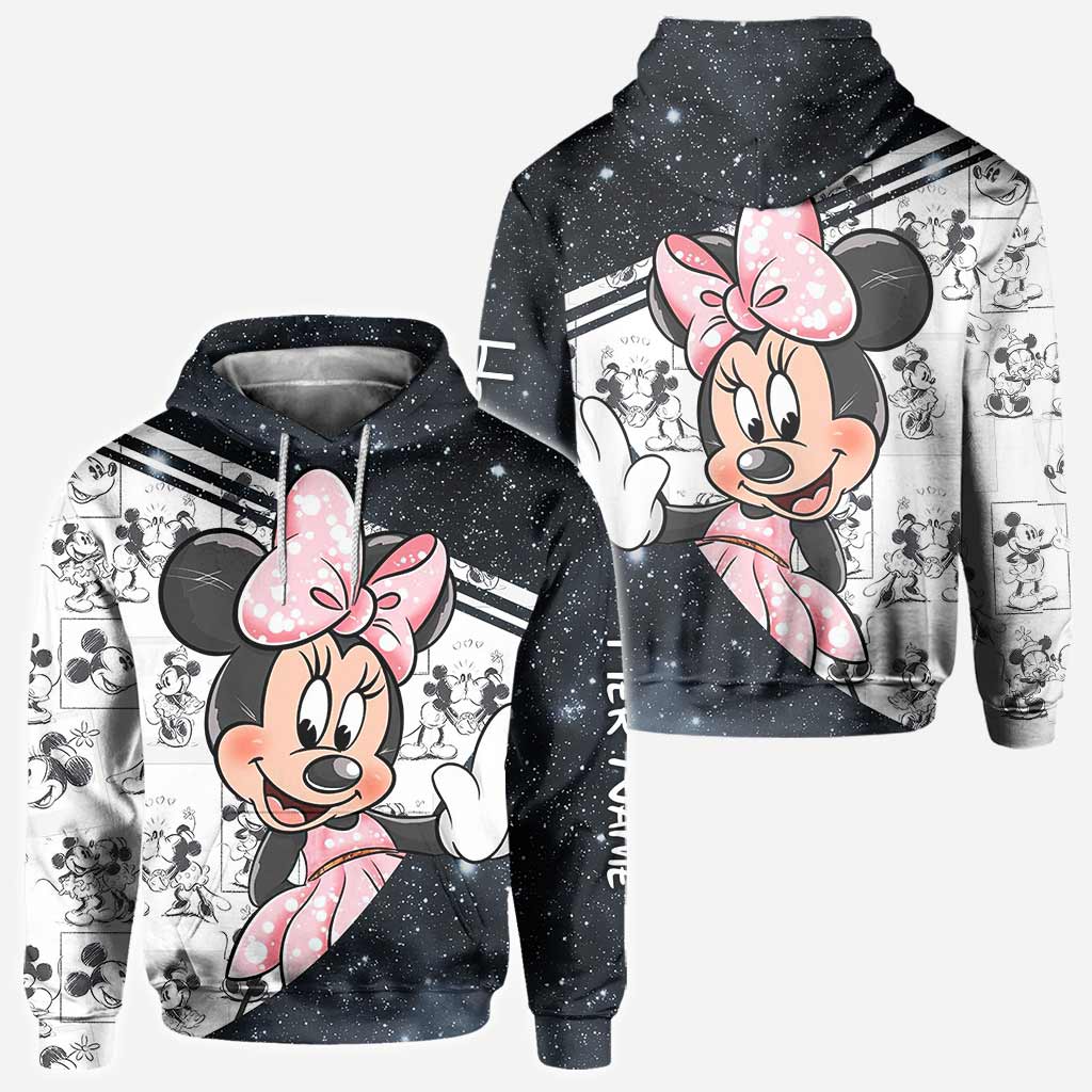 Personalized Couple Mouse Hoodies Custom Names Unique Gift All Over Shirt GradoCreations