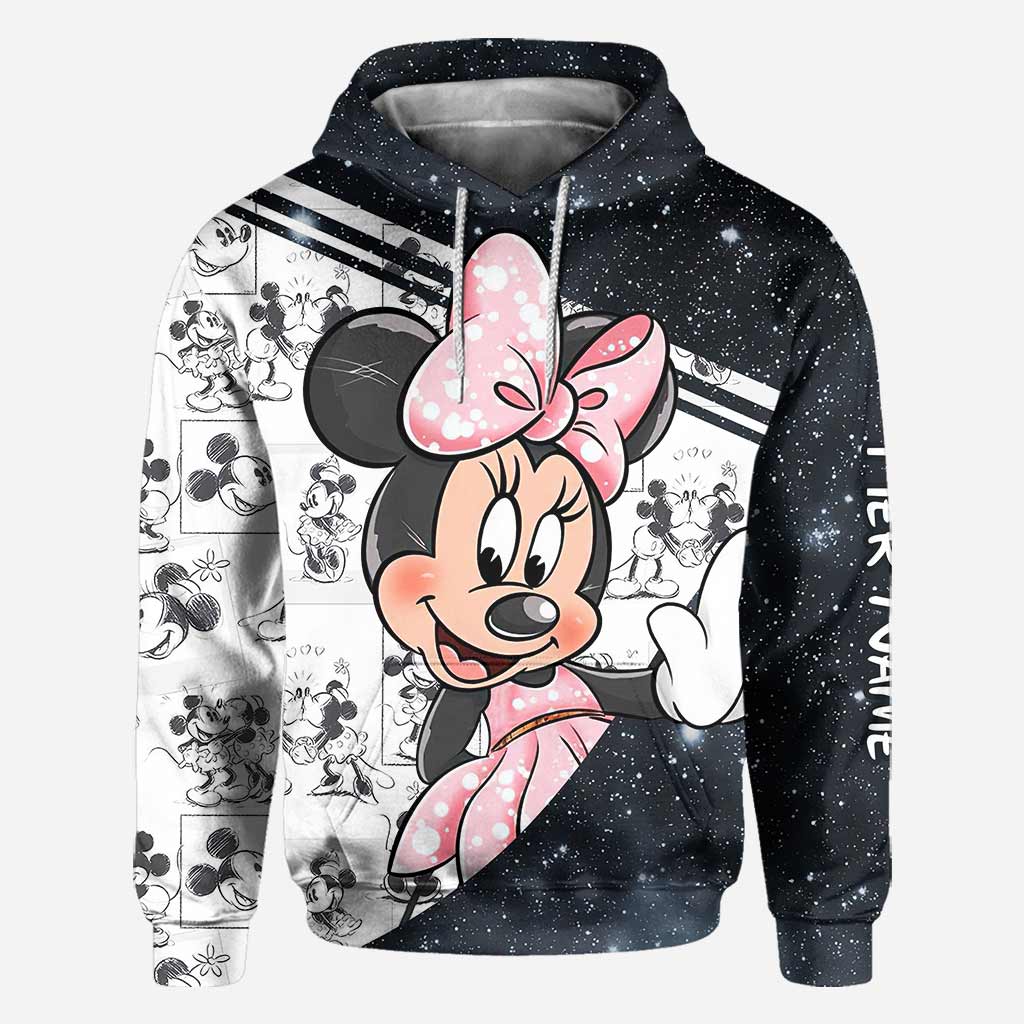 Personalized Couple Mouse Hoodies Custom Names Unique Gift All Over Shirt GradoCreations
