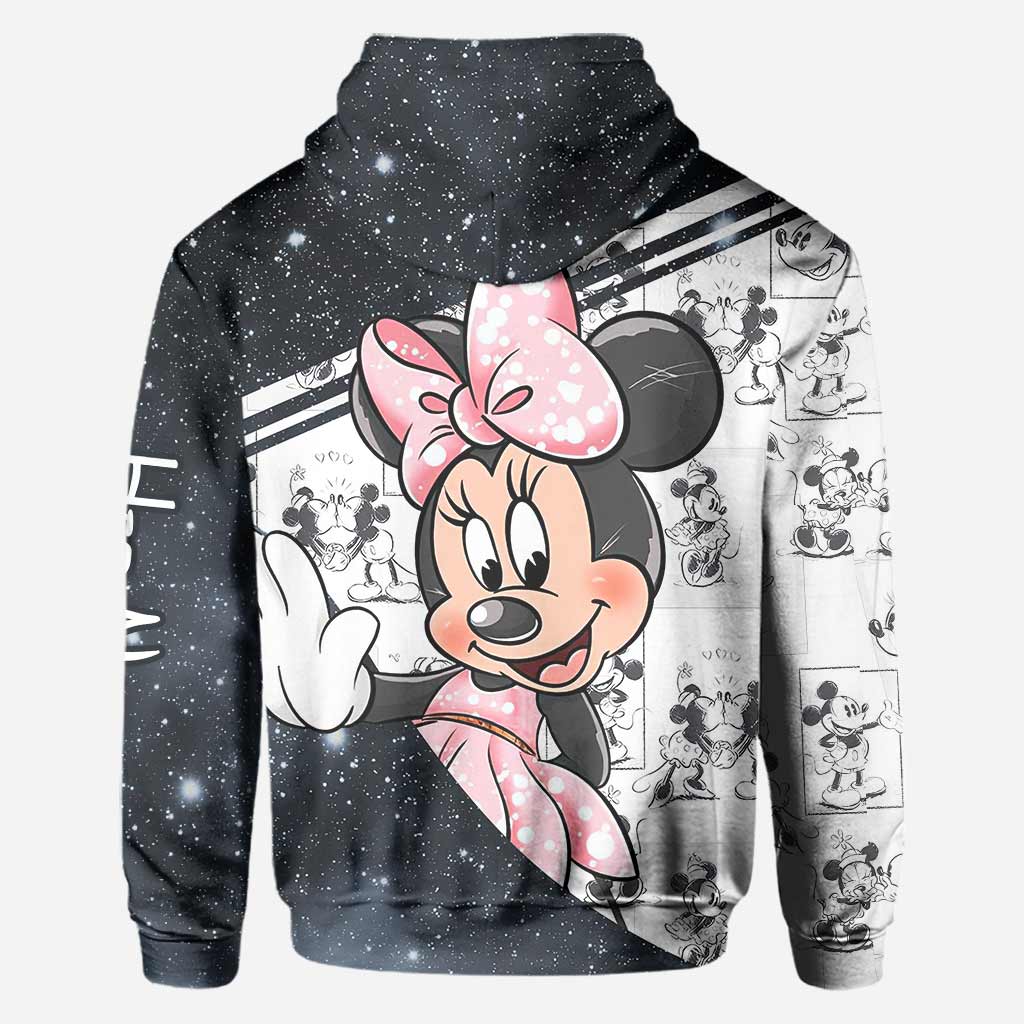Personalized Couple Mouse Hoodies Custom Names Unique Gift All Over Shirt GradoCreations