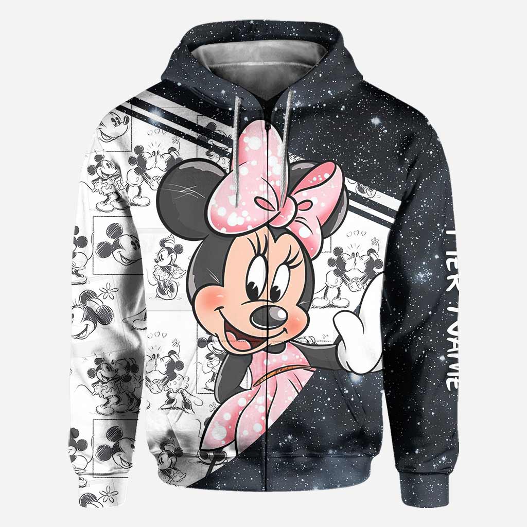Personalized Couple Mouse Hoodies Custom Names Unique Gift All Over Shirt GradoCreations