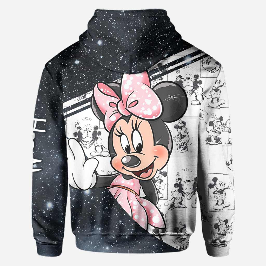 Personalized Couple Mouse Hoodies Custom Names Unique Gift All Over Shirt GradoCreations