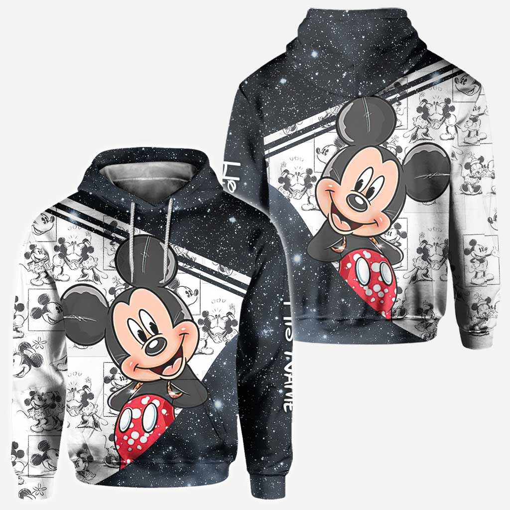 Personalized Couple Mouse Hoodies Custom Names Unique Gift All Over Shirt GradoCreations