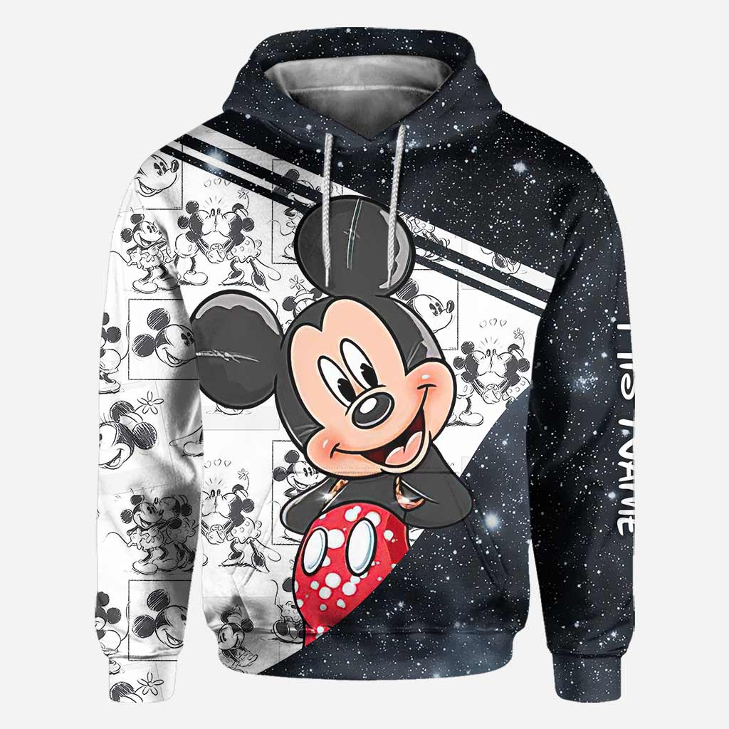 Personalized Couple Mouse Hoodies Custom Names Unique Gift All Over Shirt GradoCreations