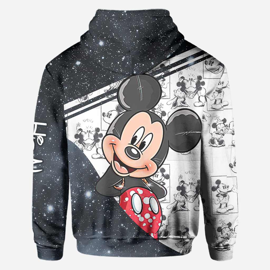 Personalized Couple Mouse Hoodies Custom Names Unique Gift All Over Shirt GradoCreations