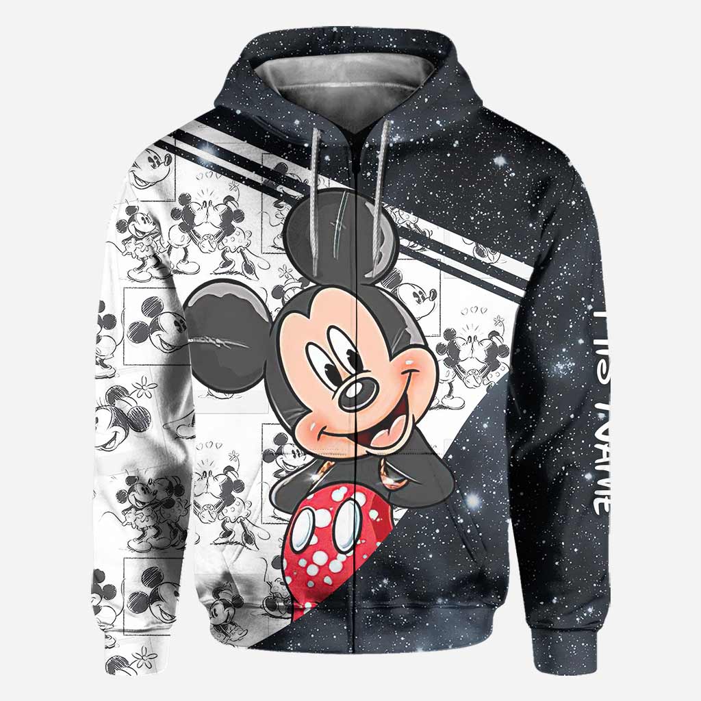 Personalized Couple Mouse Hoodies Custom Names Unique Gift All Over Shirt GradoCreations