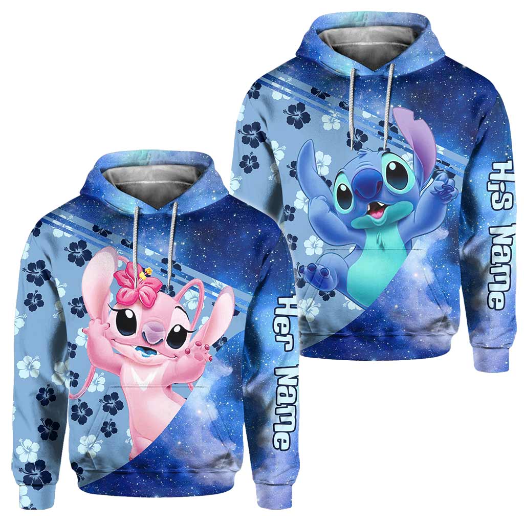 Personalized Ohana Hoodies for Couples Custom Names Gift All Over Shirt GradoCreations