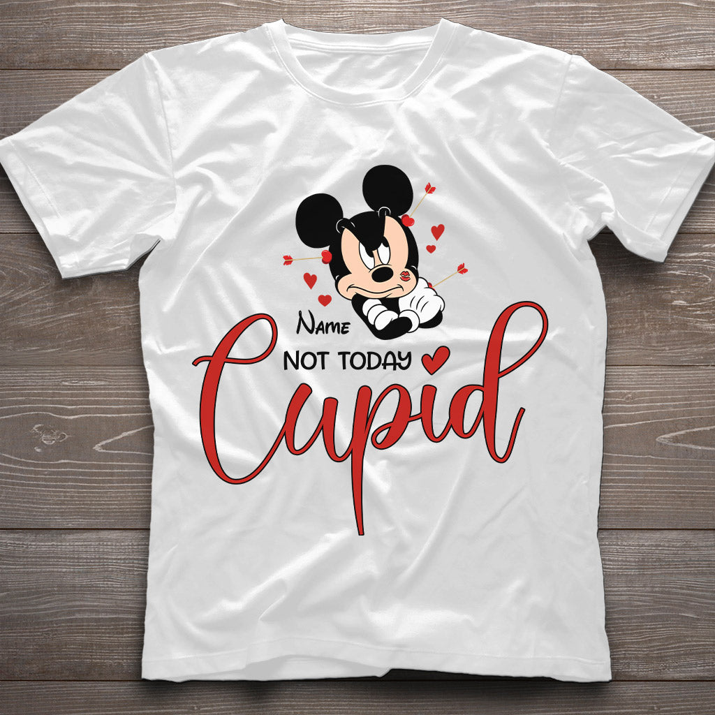 Personalized 'Not Today Cupid' T-shirt & Hoodie for Her - Custom Name Gift T-shirt & Hoodie GradoCreations