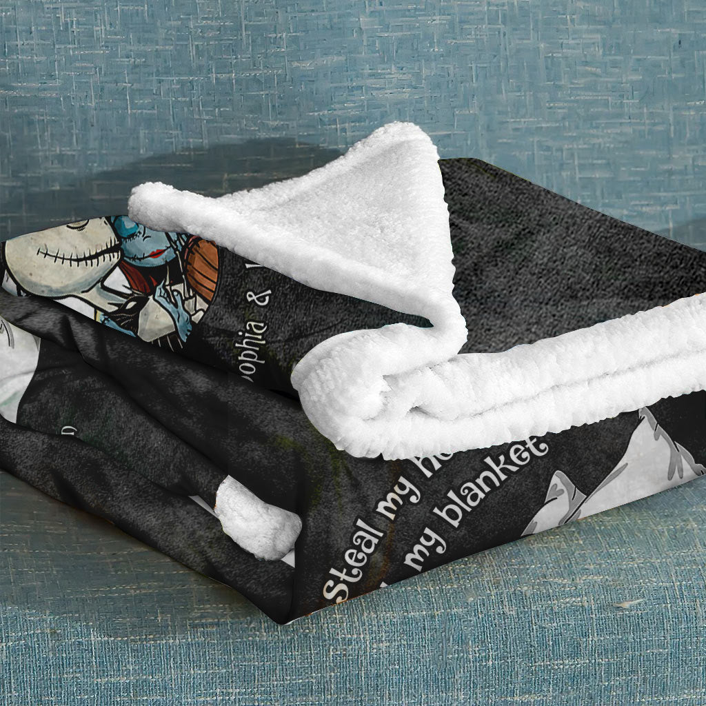 Personalized Couple Blanket Custom Name Romantic Gift Blanket GradoCreations