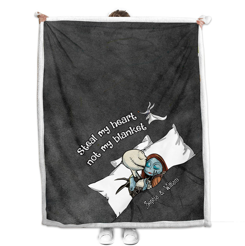 Personalized Couple Blanket Custom Name Romantic Gift Blanket GradoCreations