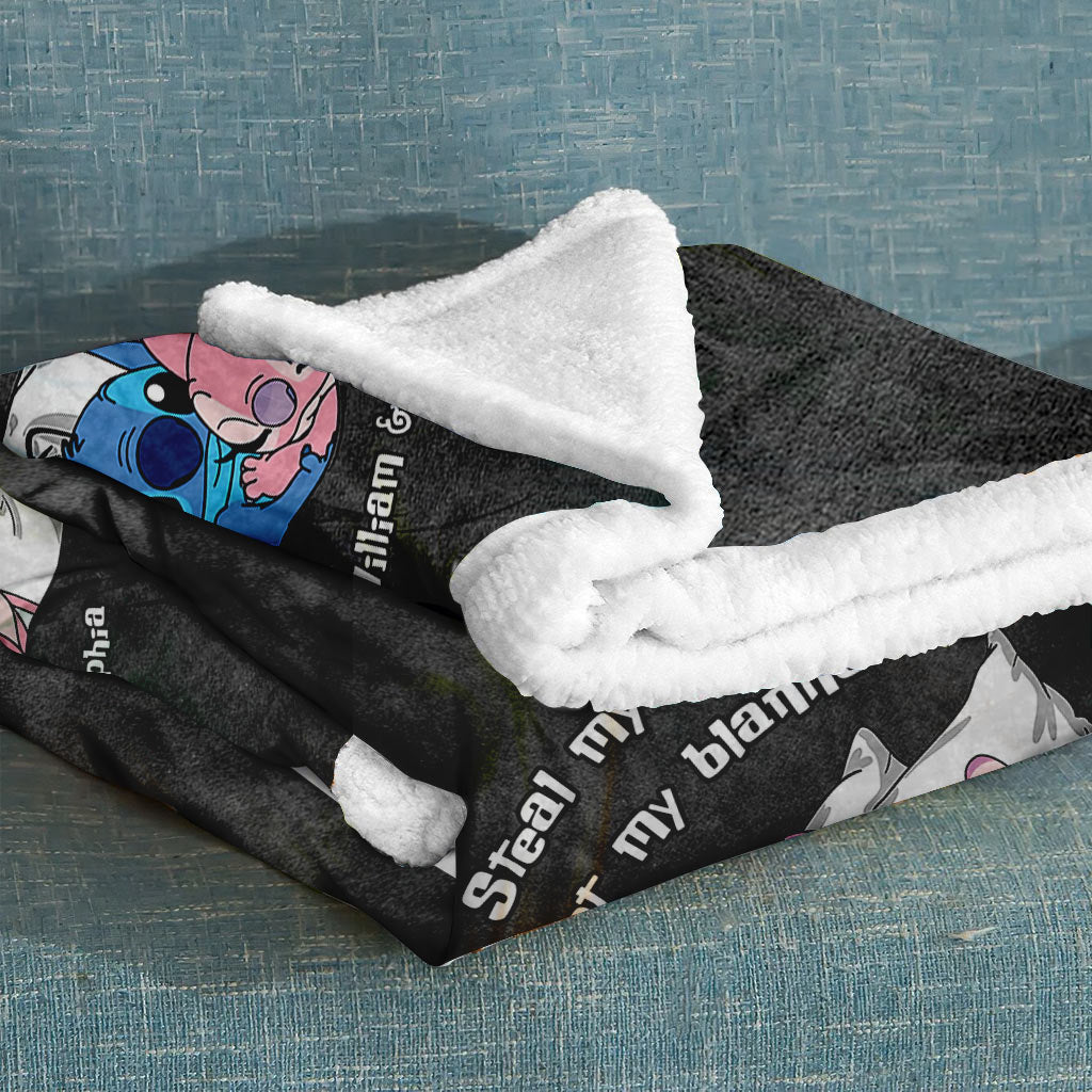Personalized Ohana Blanket for Couples with Custom Names Blanket GradoCreations