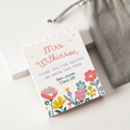 Personalized Floral Thank You Building Blocks Gift for Teacher HN590 - Building Blocks GradoCreations