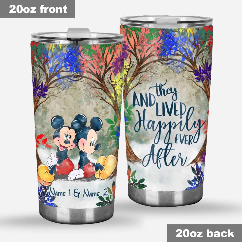 Personalized LGBT Support Tumbler with Custom Names - Unique Couple Gift Tumbler GradoCreations