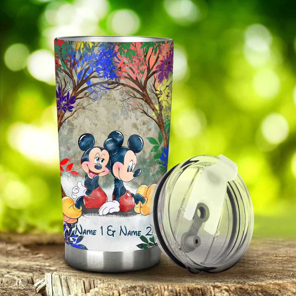 Personalized LGBT Support Tumbler with Custom Names - Unique Couple Gift Tumbler GradoCreations