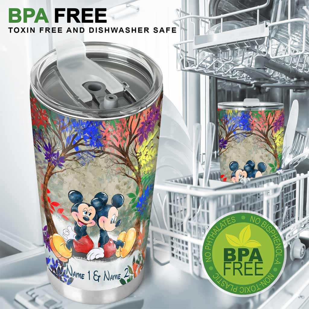Personalized LGBT Support Tumbler with Custom Names - Unique Couple Gift Tumbler GradoCreations