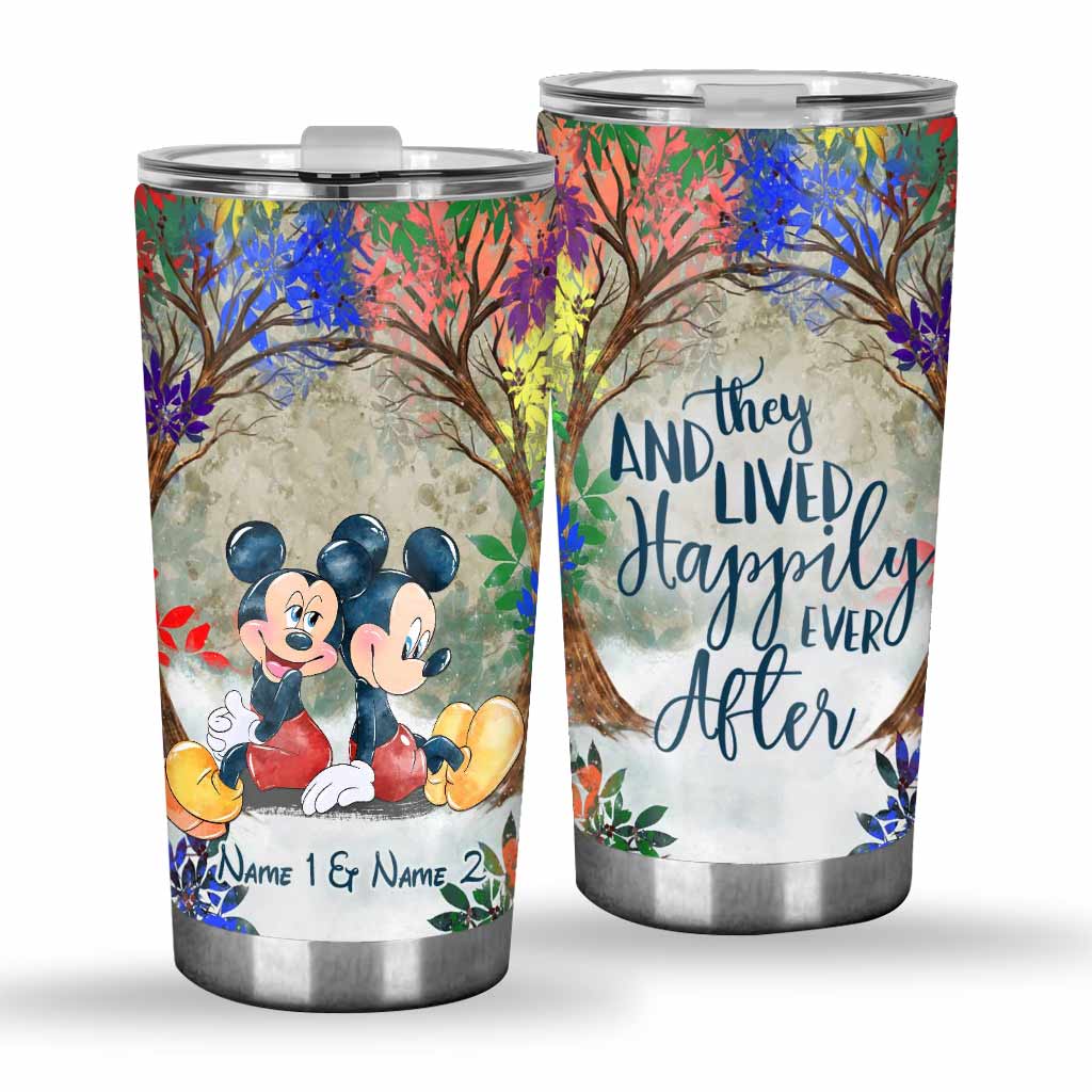 Personalized LGBT Support Tumbler with Custom Names - Unique Couple Gift Tumbler GradoCreations