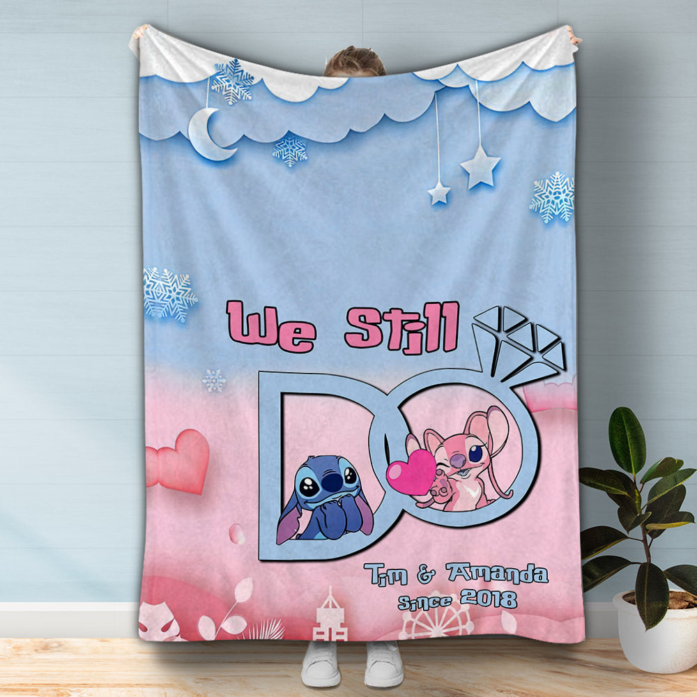 Personalized Couple Blanket with Custom Name for Anniversary Gift Blanket GradoCreations