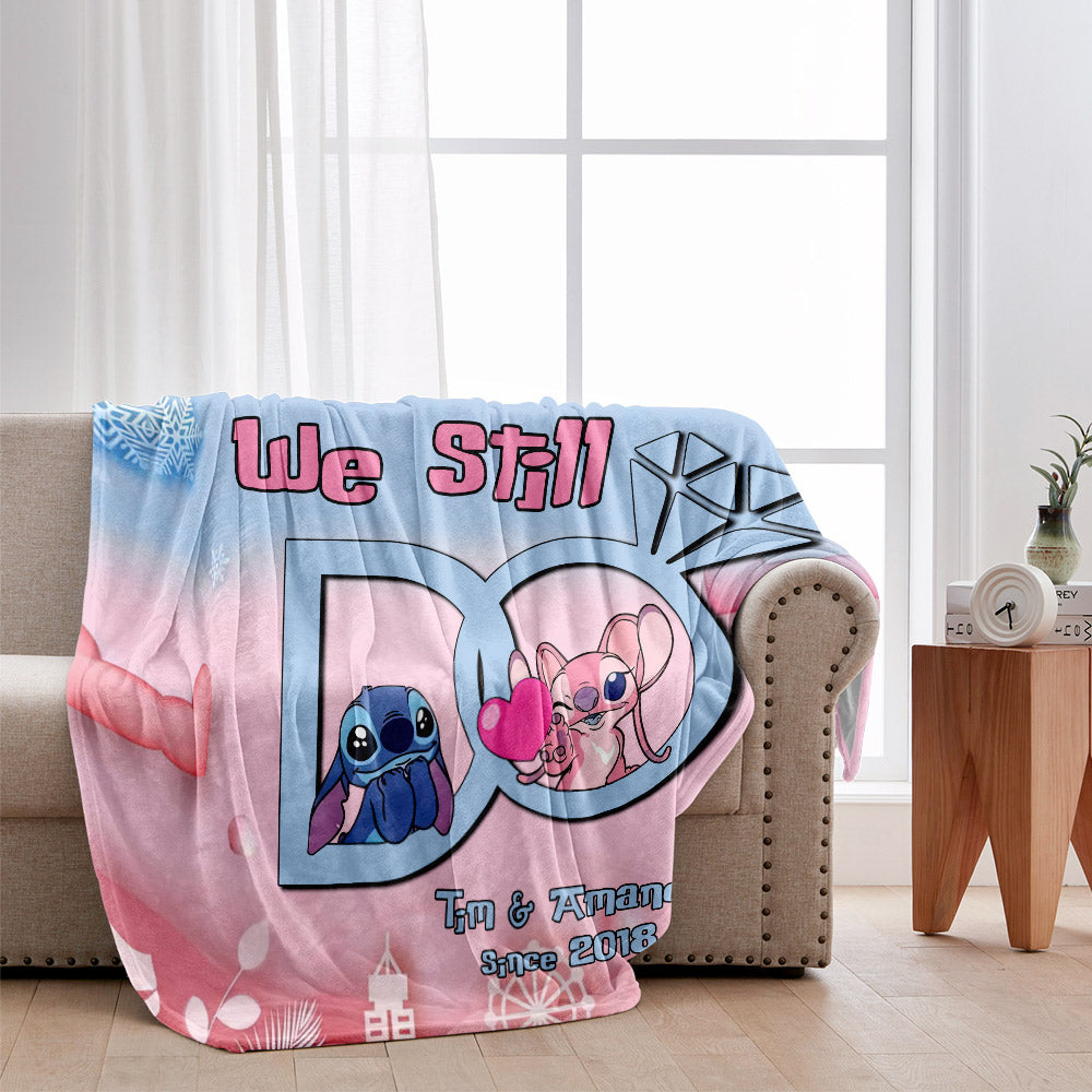 Personalized Couple Blanket with Custom Name for Anniversary Gift Blanket GradoCreations