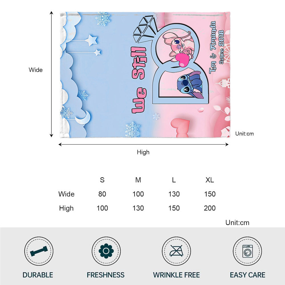 Personalized Couple Blanket with Custom Name for Anniversary Gift Blanket GradoCreations