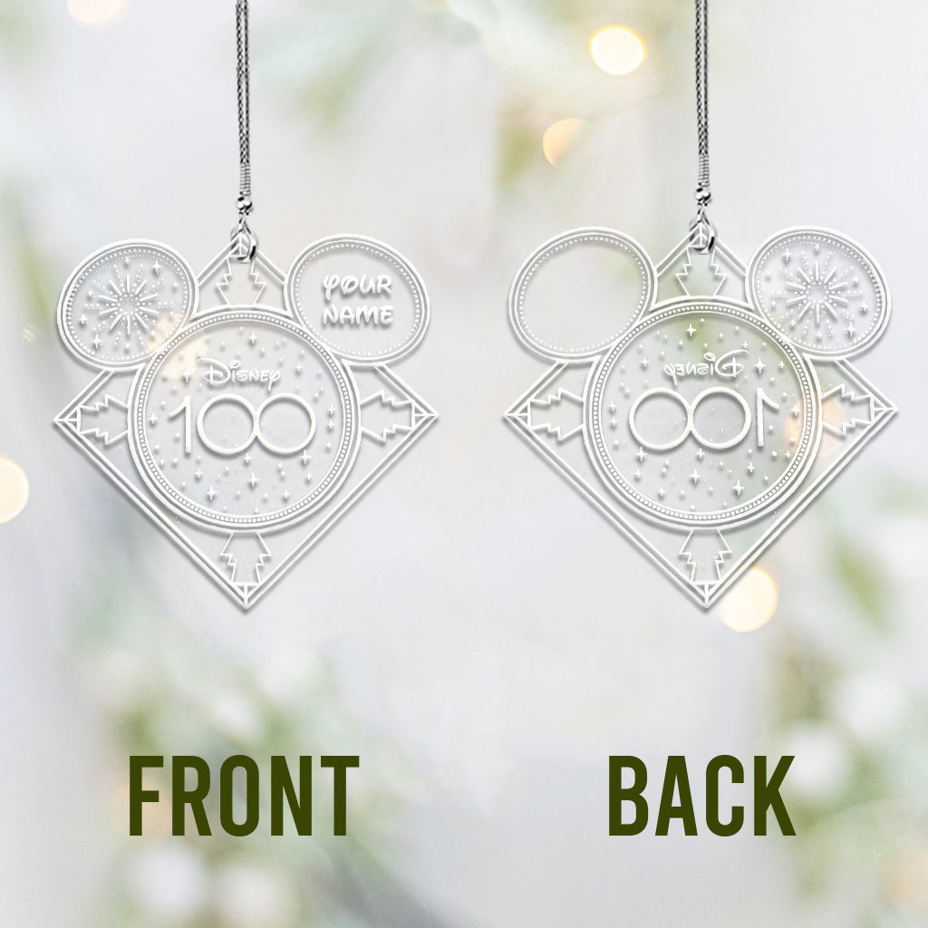 Personalized Disney 100 Car Ornament Custom Name Gift for Christmas Car Ornament GradoCreations