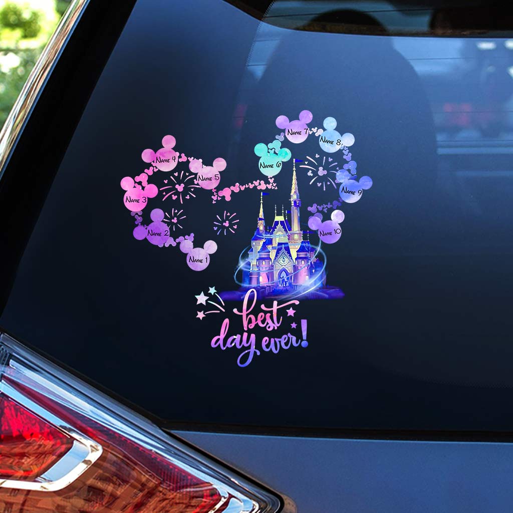 Personalized Best Day Ever Mouse Decal for Car or Wall Decal Full GradoCreations