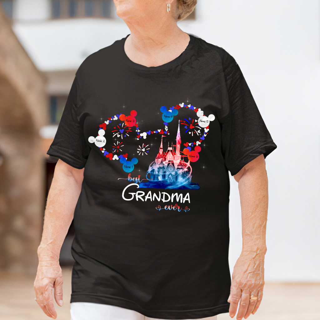 Personalized Best Grandma Ever T-shirt & Hoodie for Independence Day Gift T-shirt & Hoodie GradoCreations