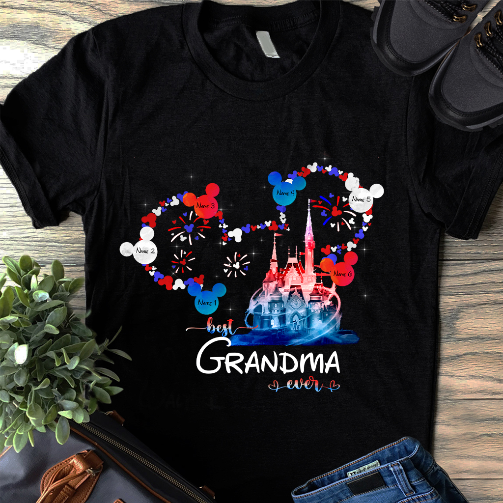 Personalized Best Grandma Ever T-shirt & Hoodie for Independence Day Gift T-shirt & Hoodie GradoCreations